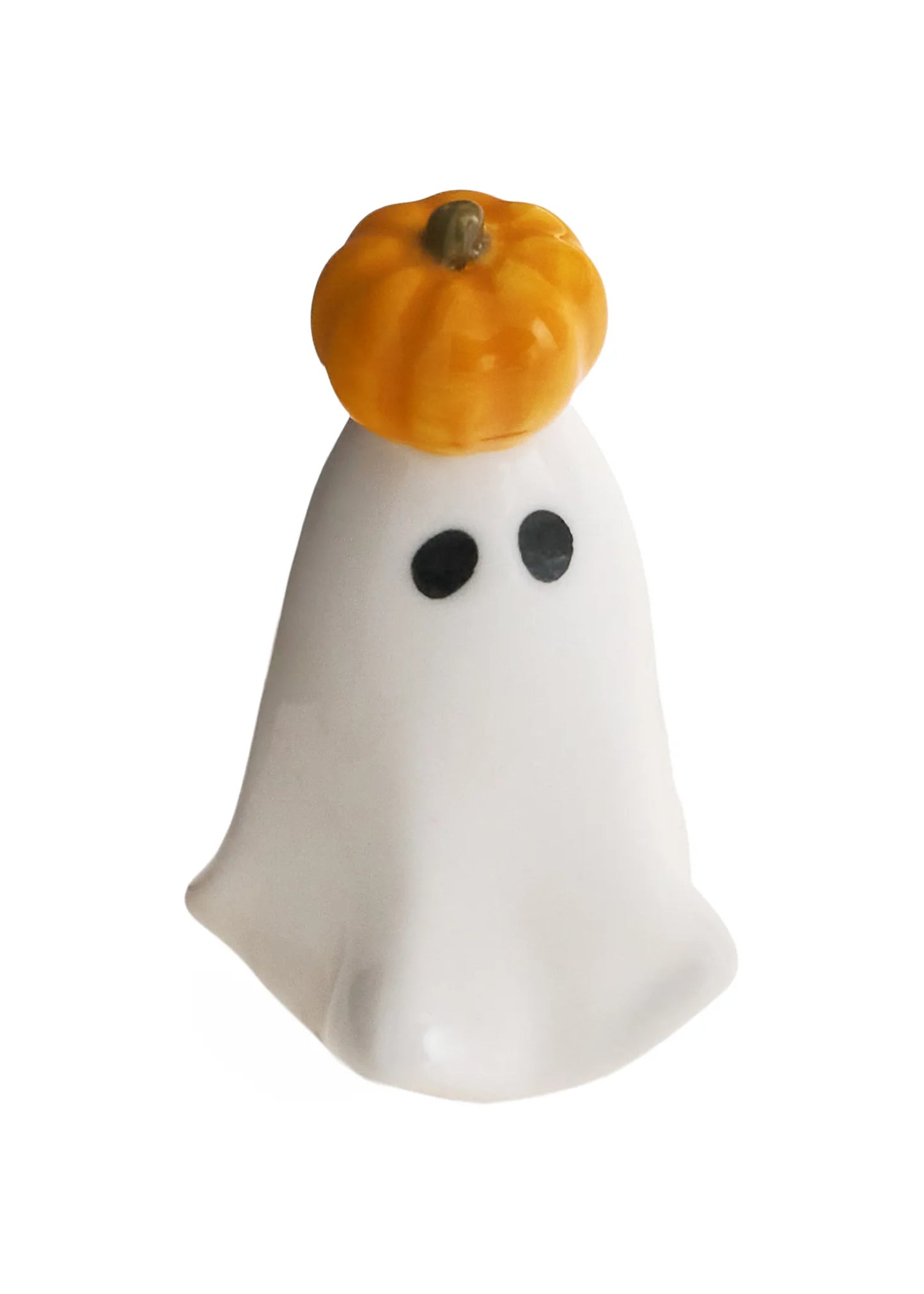 Ceramic Ghost with Pumpkin