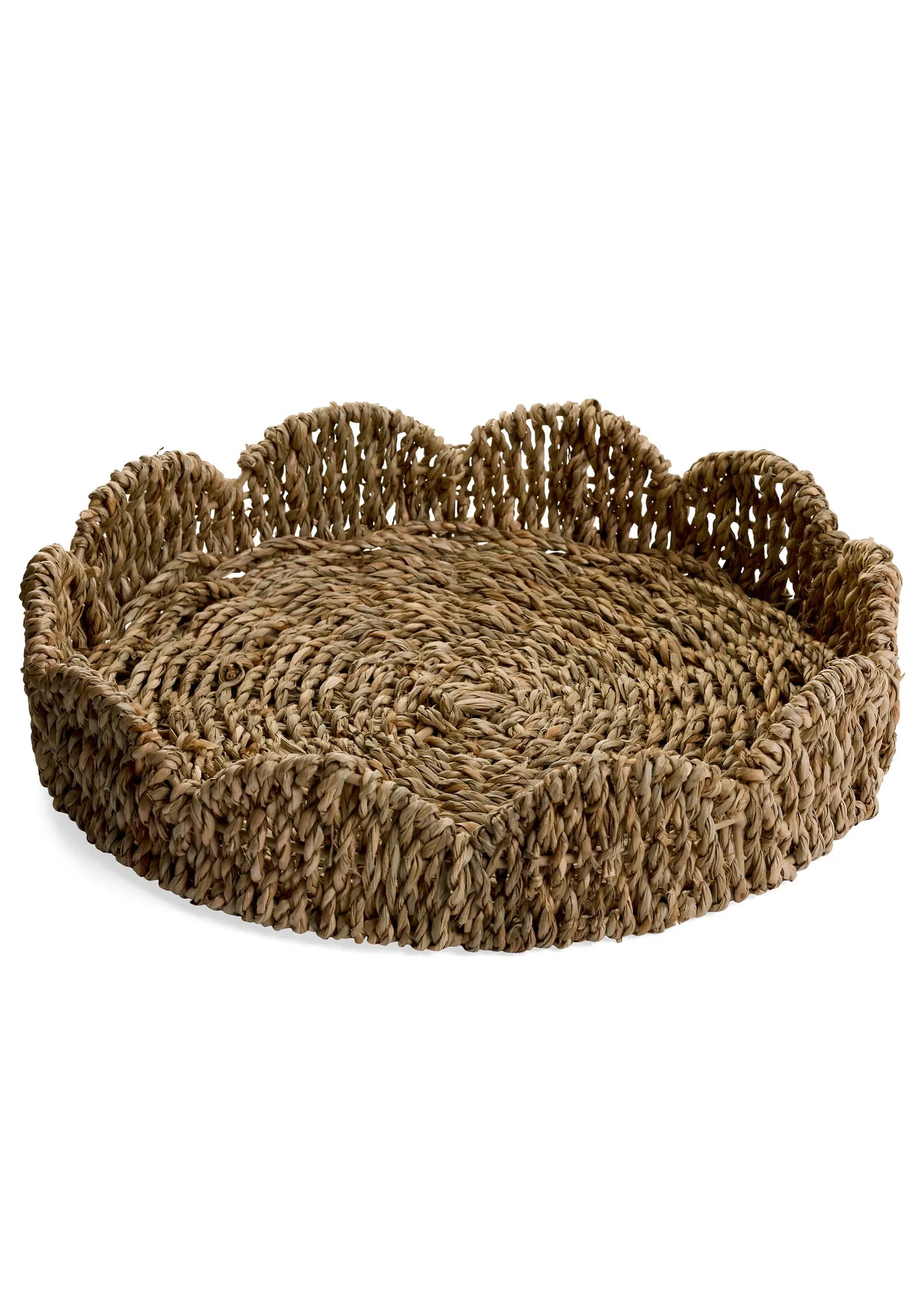 Round Scallop Seagrass Tray