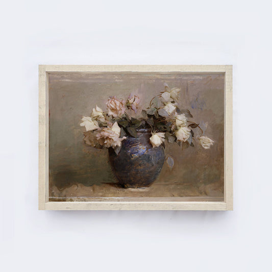 Dusty Roses Painting Framed