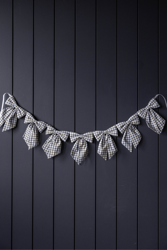 Bow Garland Gingham Green