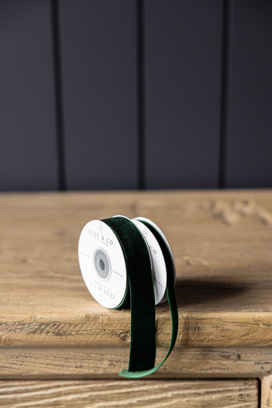 Ribbon Emerald Green Velvet