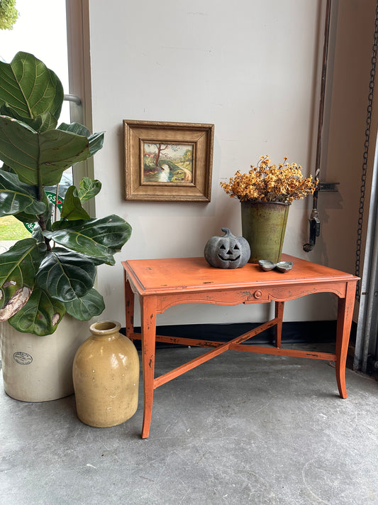 Pumpkin Milk Paint Side Table