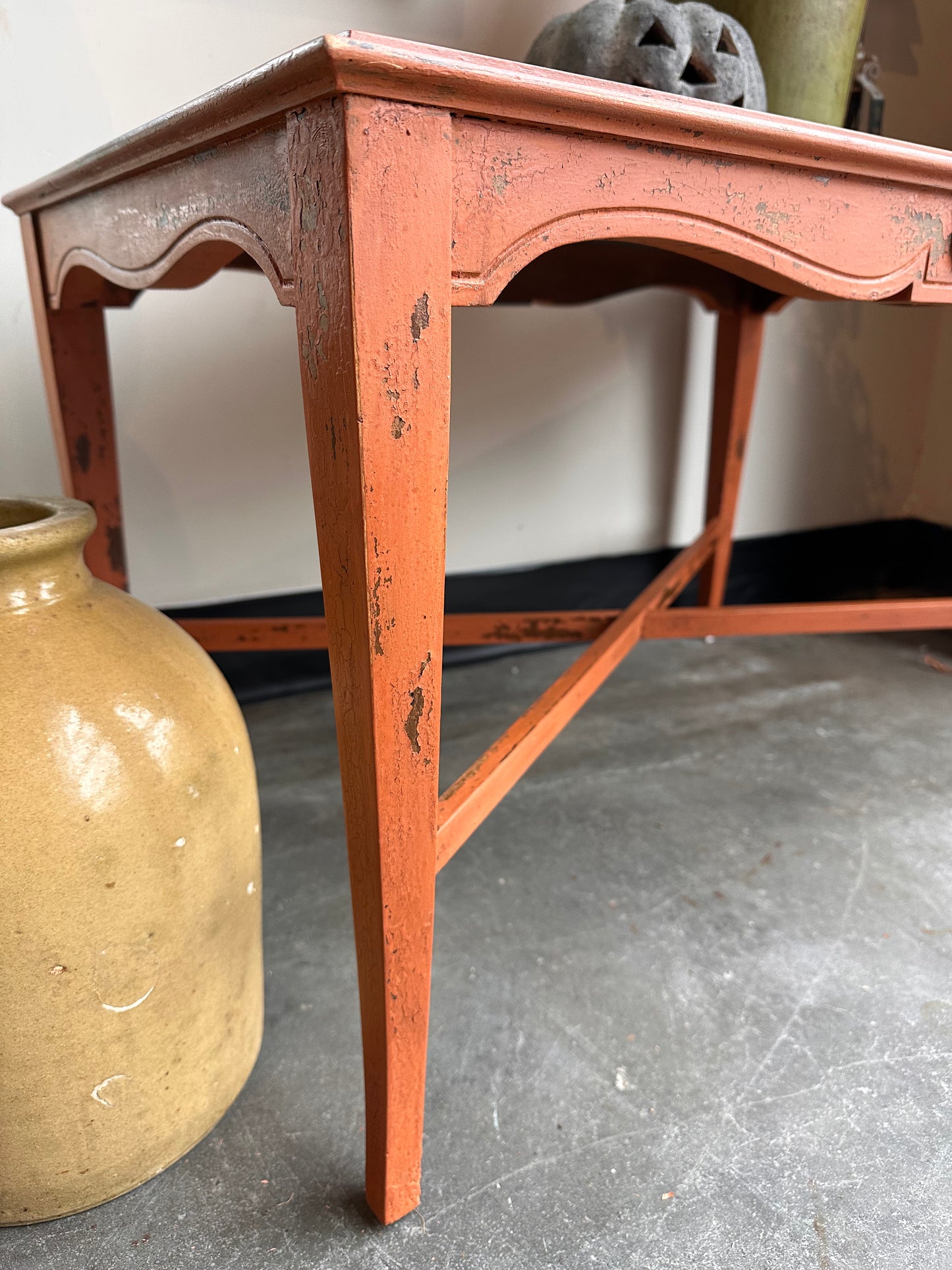 Pumpkin Milk Paint Side Table