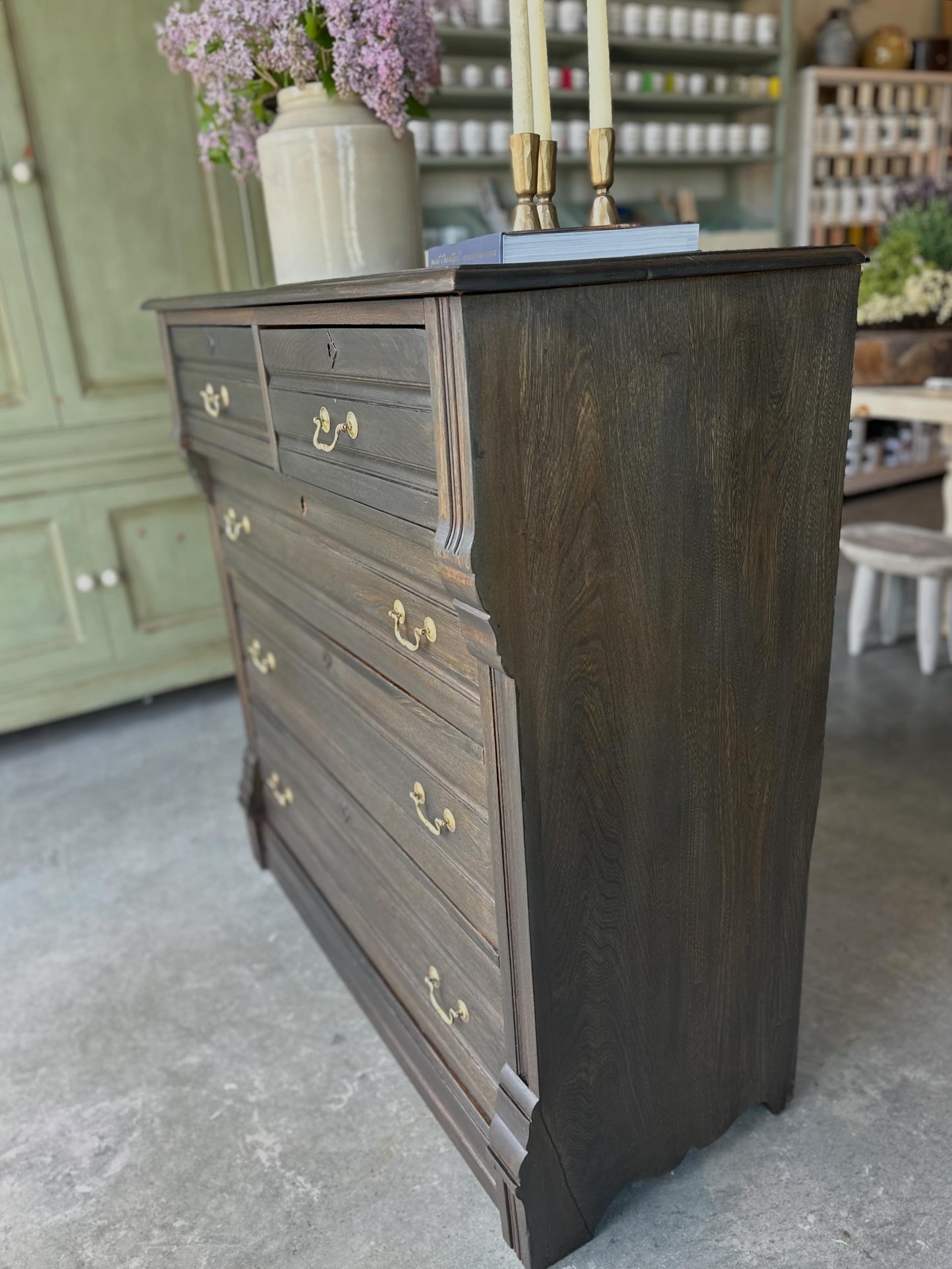 Oak Paint Washed Dresser