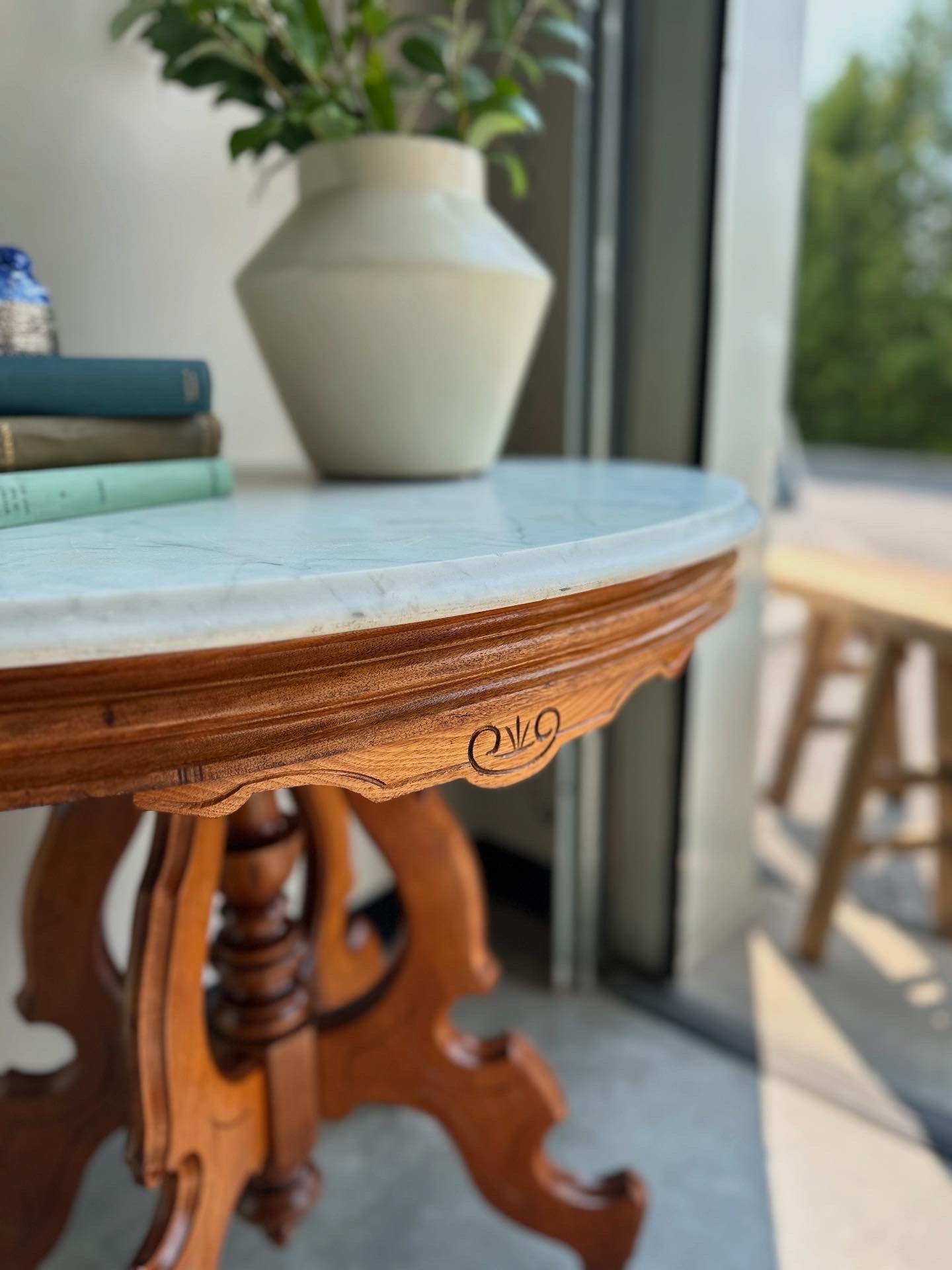 Antique Oval Parlour Table