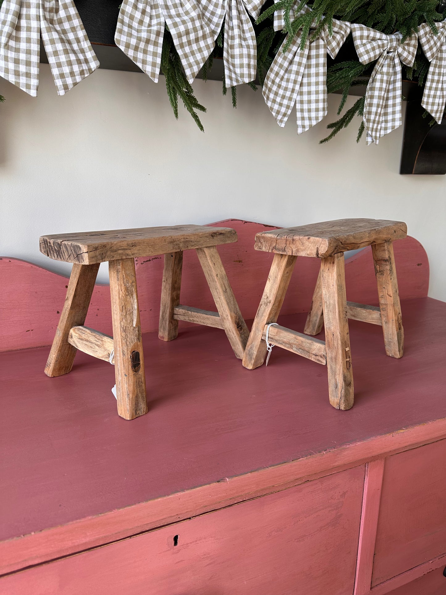 Medium Antique Mini Stool
