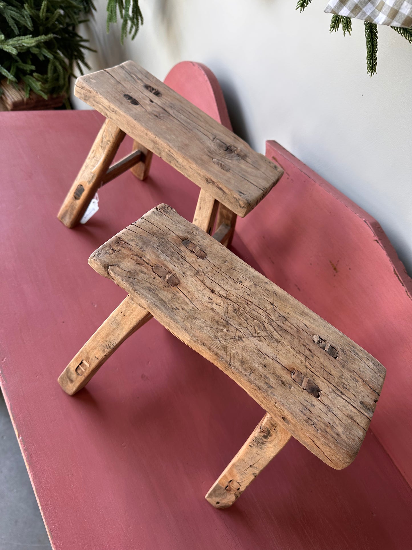 Medium Antique Mini Stool