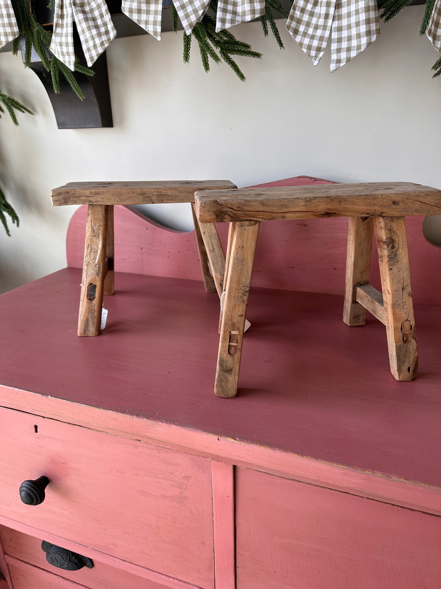 Medium Antique Mini Stool