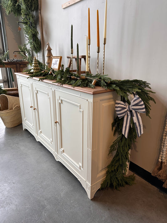 Antique White Walnut Buffet