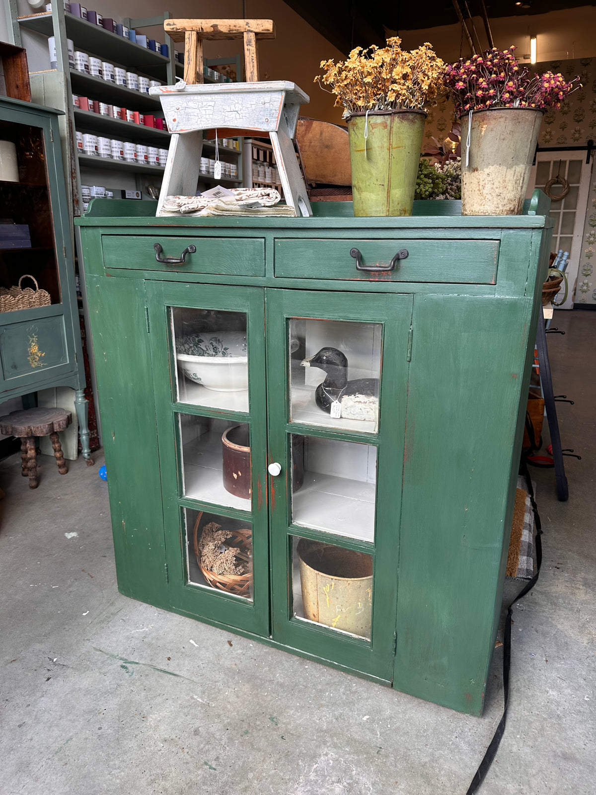 Amsterdam Green Rustic Cabinet
