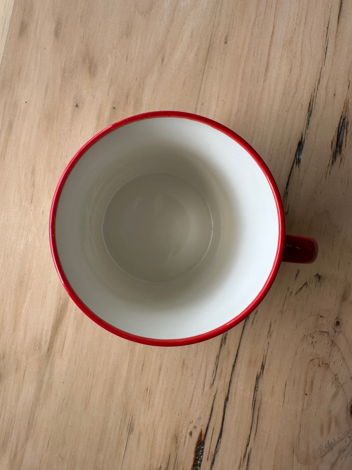 Retro Red & White Santa Mug