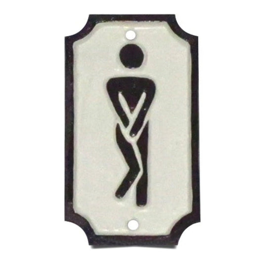 Twisted Man Bathroom Sign