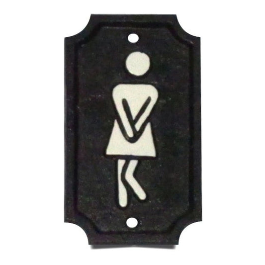 Twisted Woman Bathroom Sign