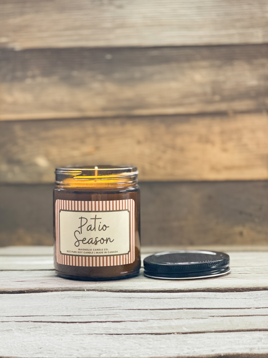 Patio Season, Summer, Spring PURE Soy Candle 8oz