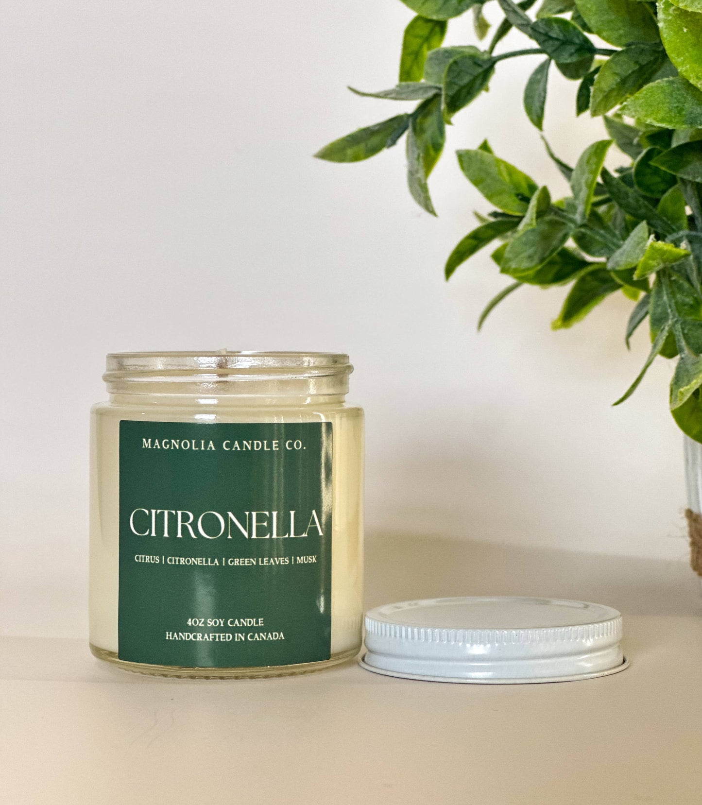 Citronella | 8oz | Bug Repellent | Outdoor Soy Candle