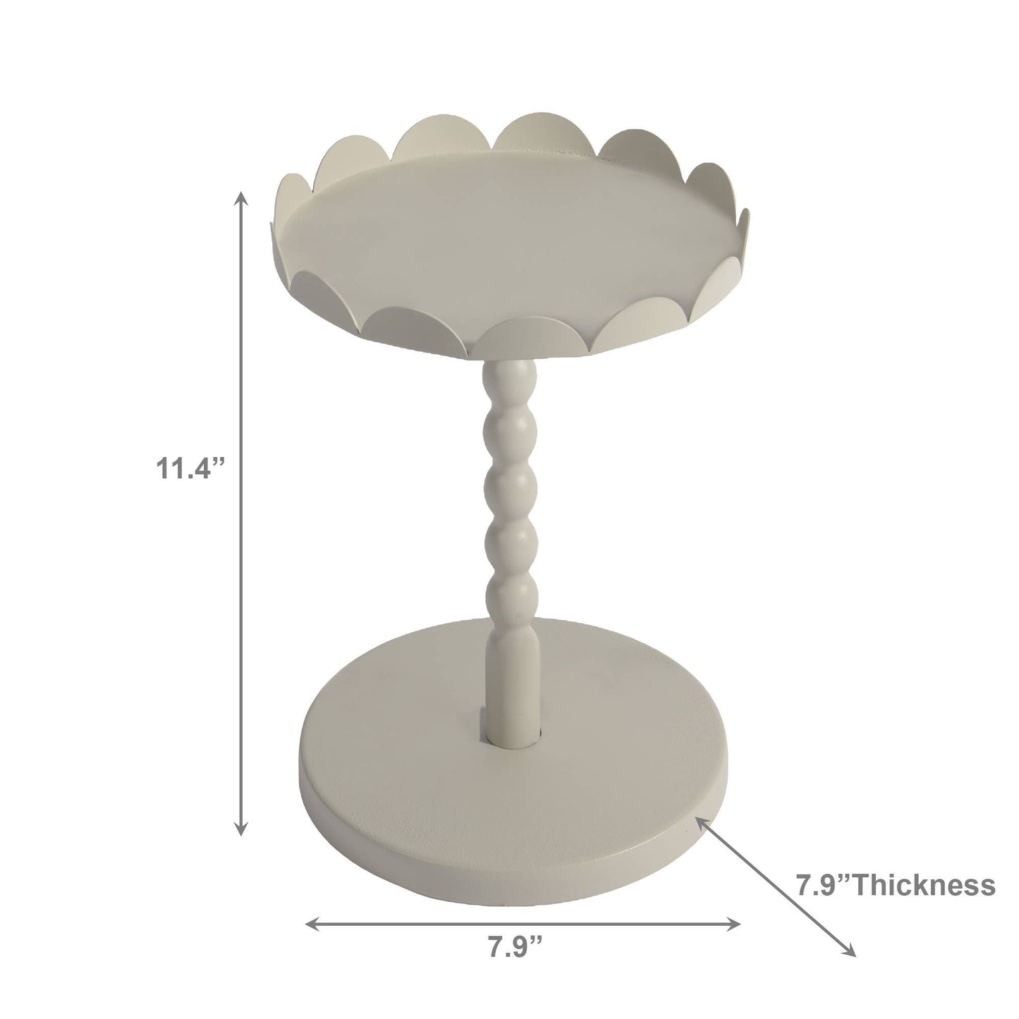 Round Metal Scallop Edge Plant Stand (11.4"H, KD)