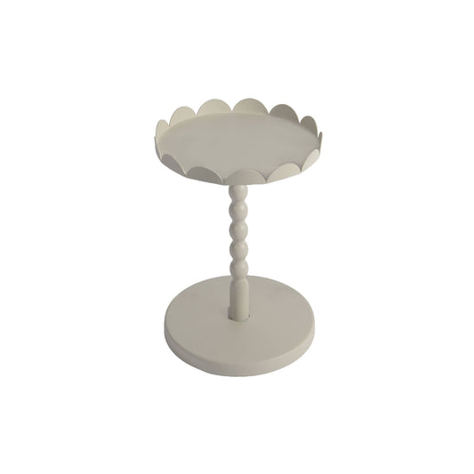 Round Metal Scallop Edge Plant Stand (11.4"H, KD)