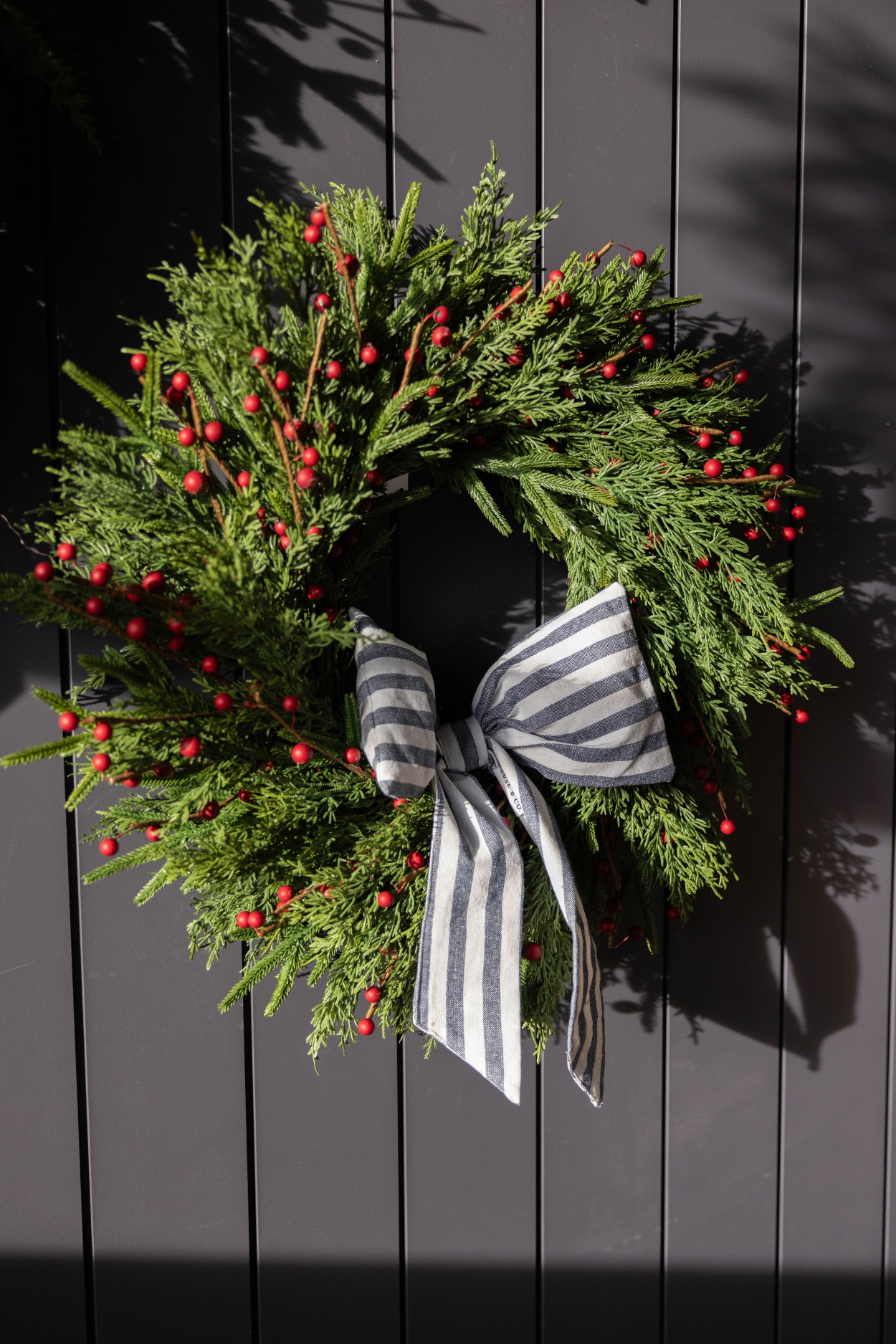 Bows Striped Blue Fabric