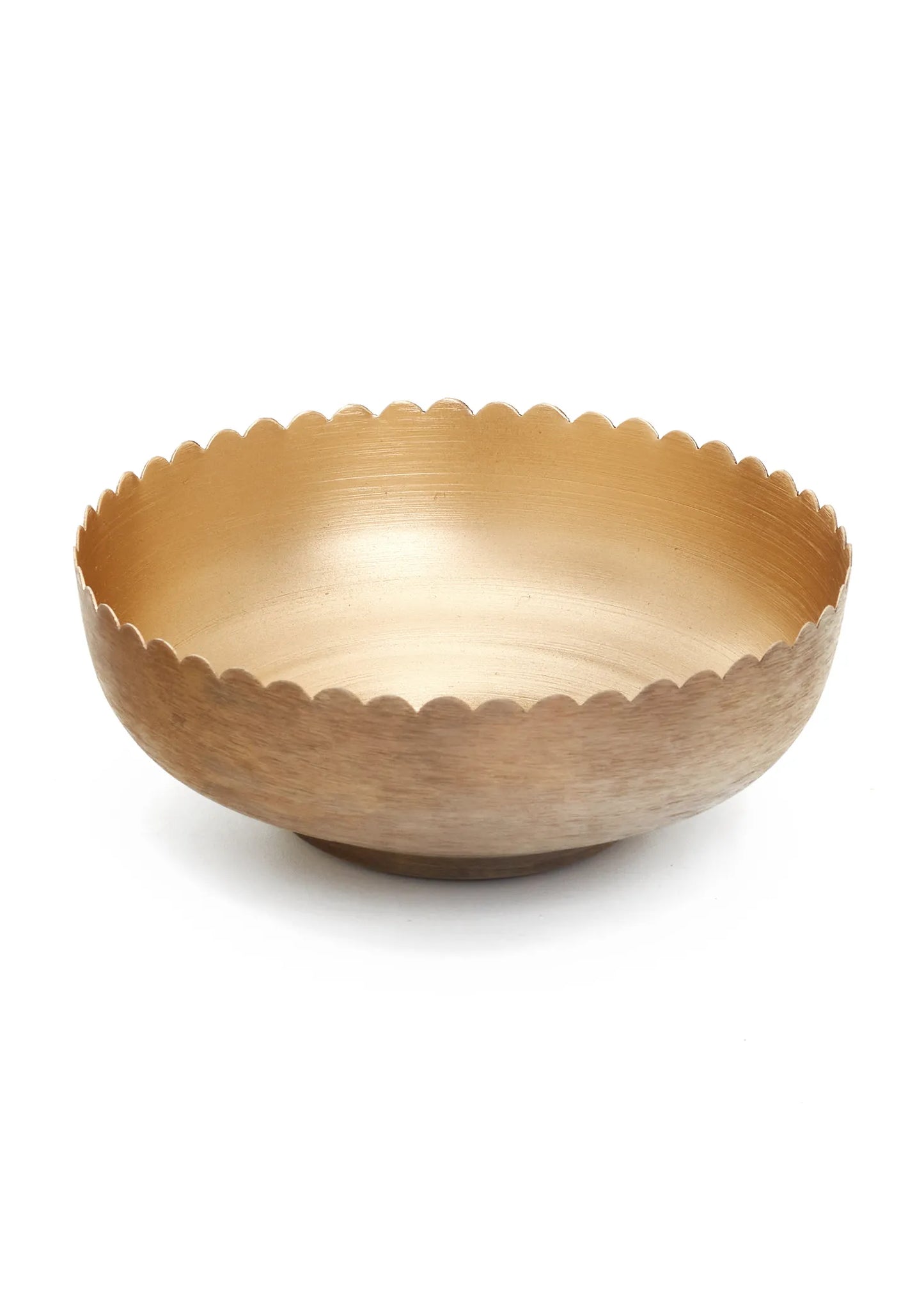Scalloped Brass Bowl