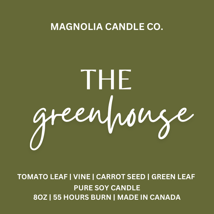 The Greenhouse - Tomato, Summer, Spring PURE Soy Candle 8oz 