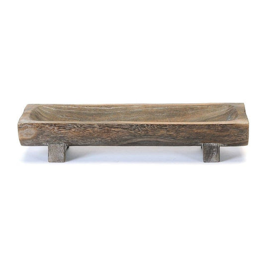 Carved Rectangle Dough Bowl