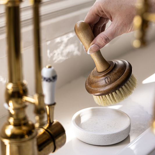 Marble Soap & Brush Holder