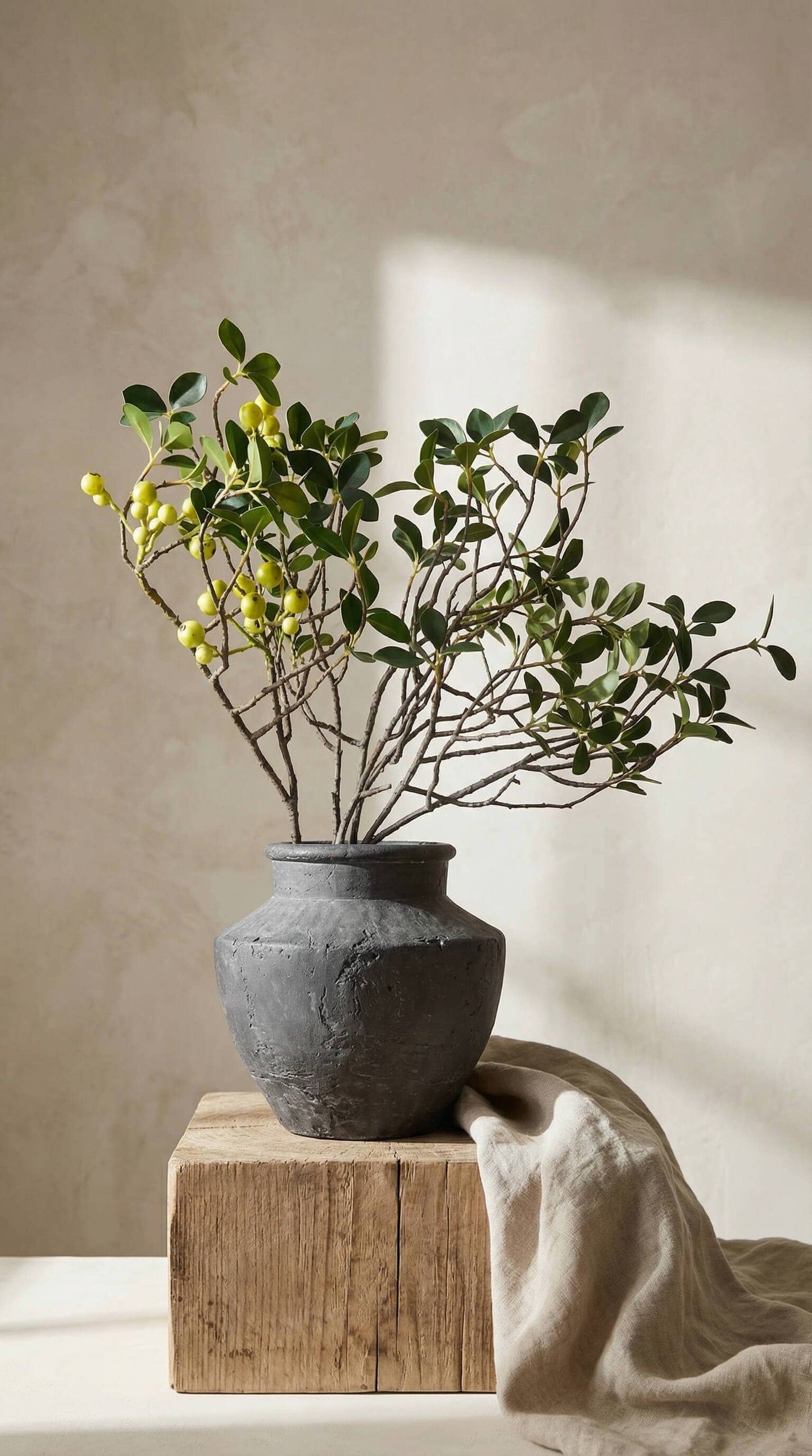 Terracotta Flared Charcoal Vase