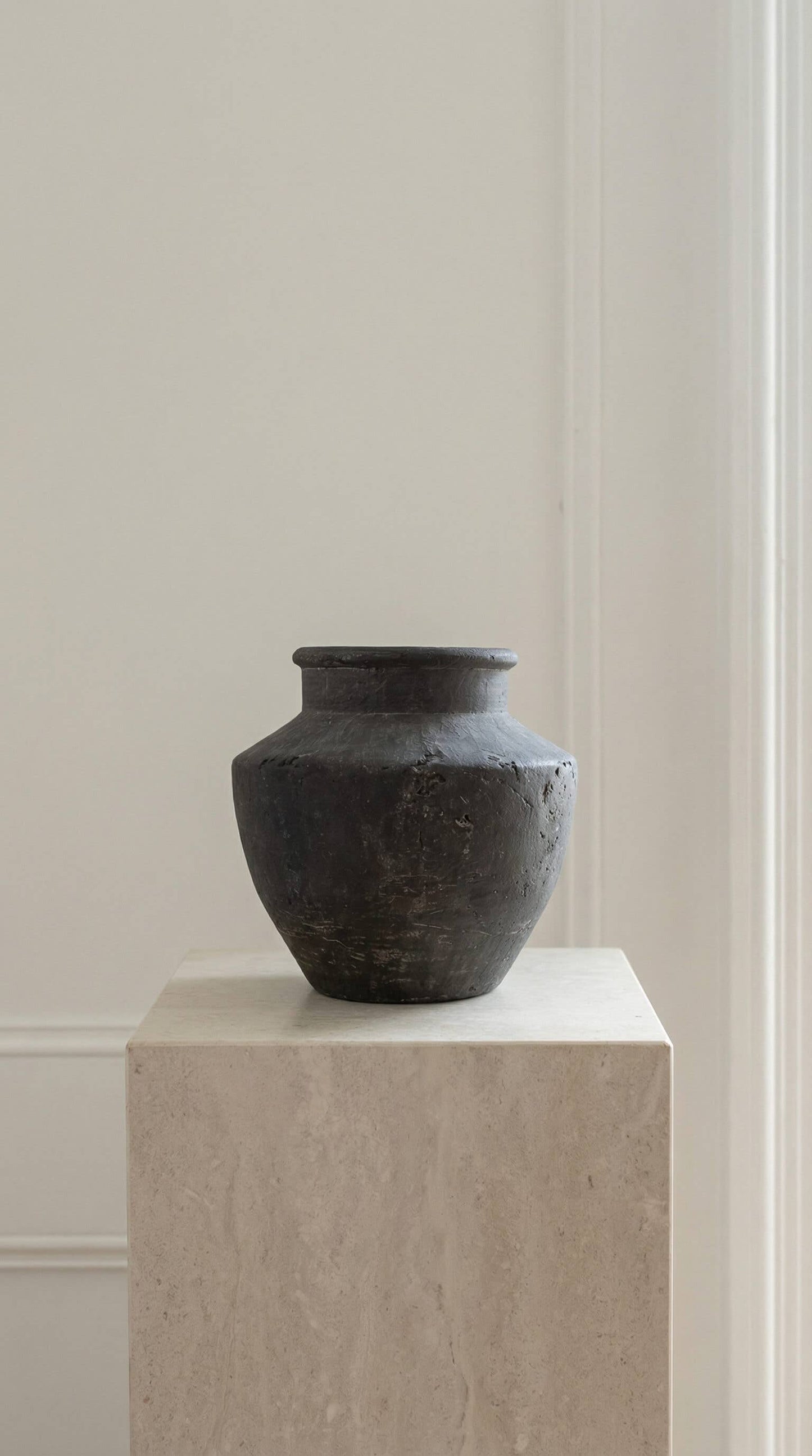 Terracotta Flared Charcoal Vase