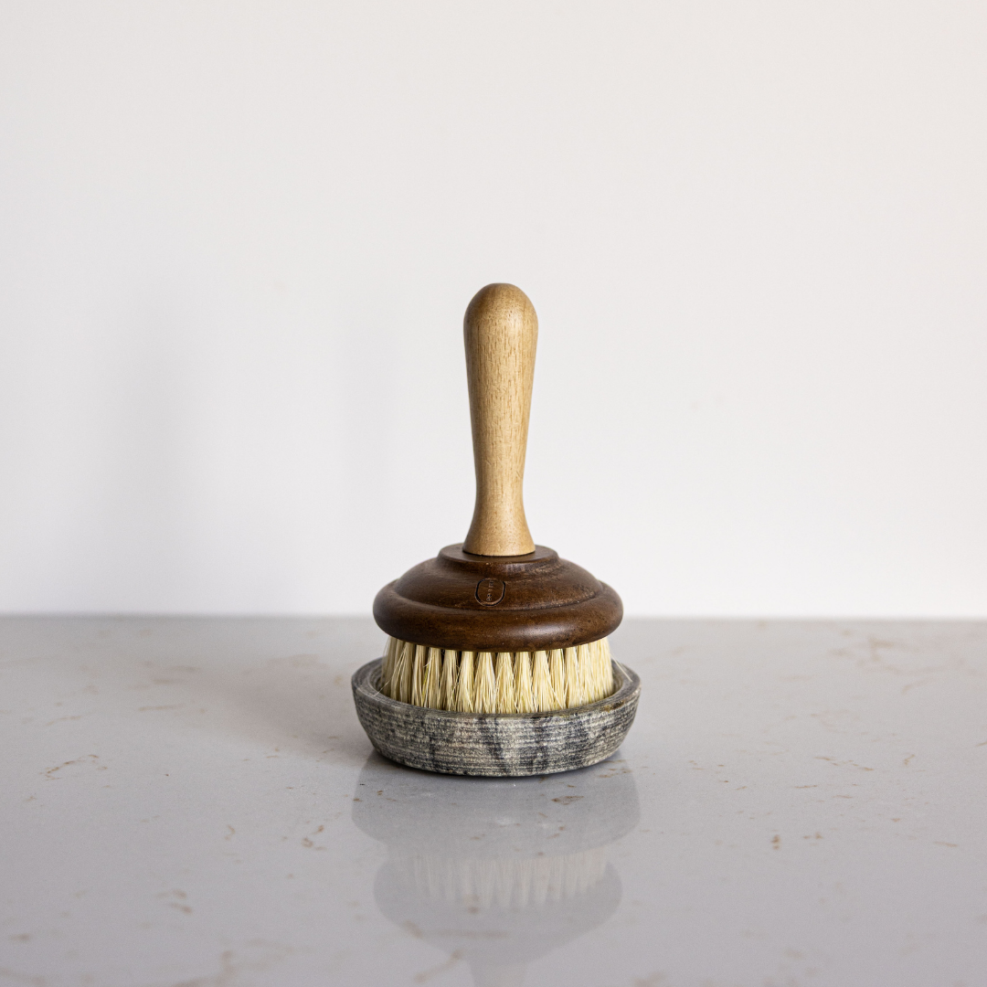 Grey Marble Soap & Brush Holder