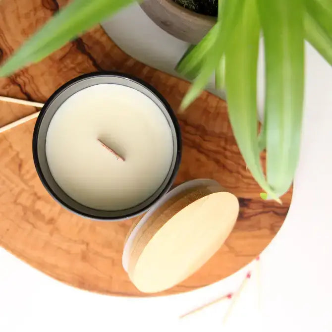 Wood Wick Matte Black Candles | Christmas Scented Candles