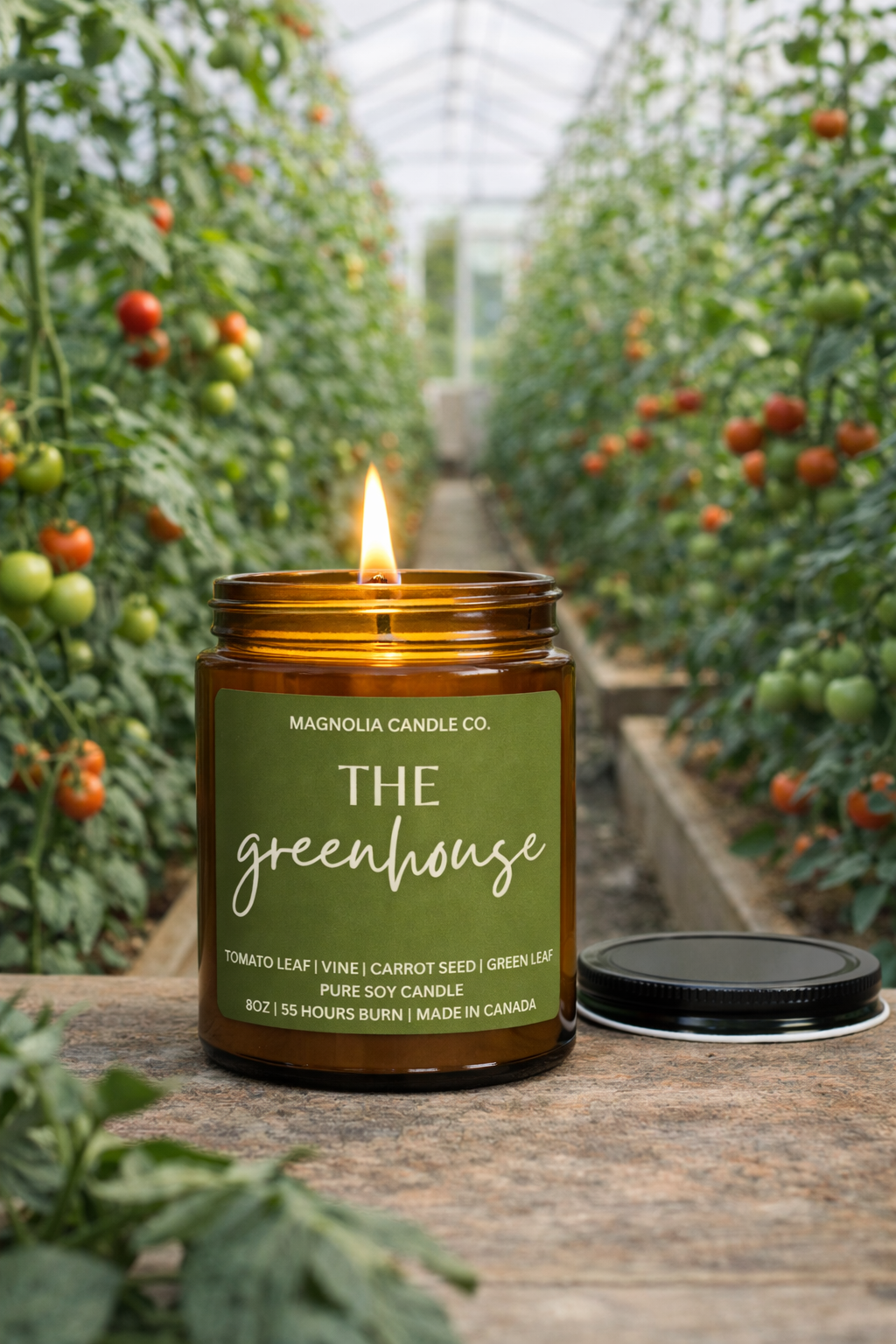 The Greenhouse - Tomato, Summer, Spring PURE Soy Candle 8oz 