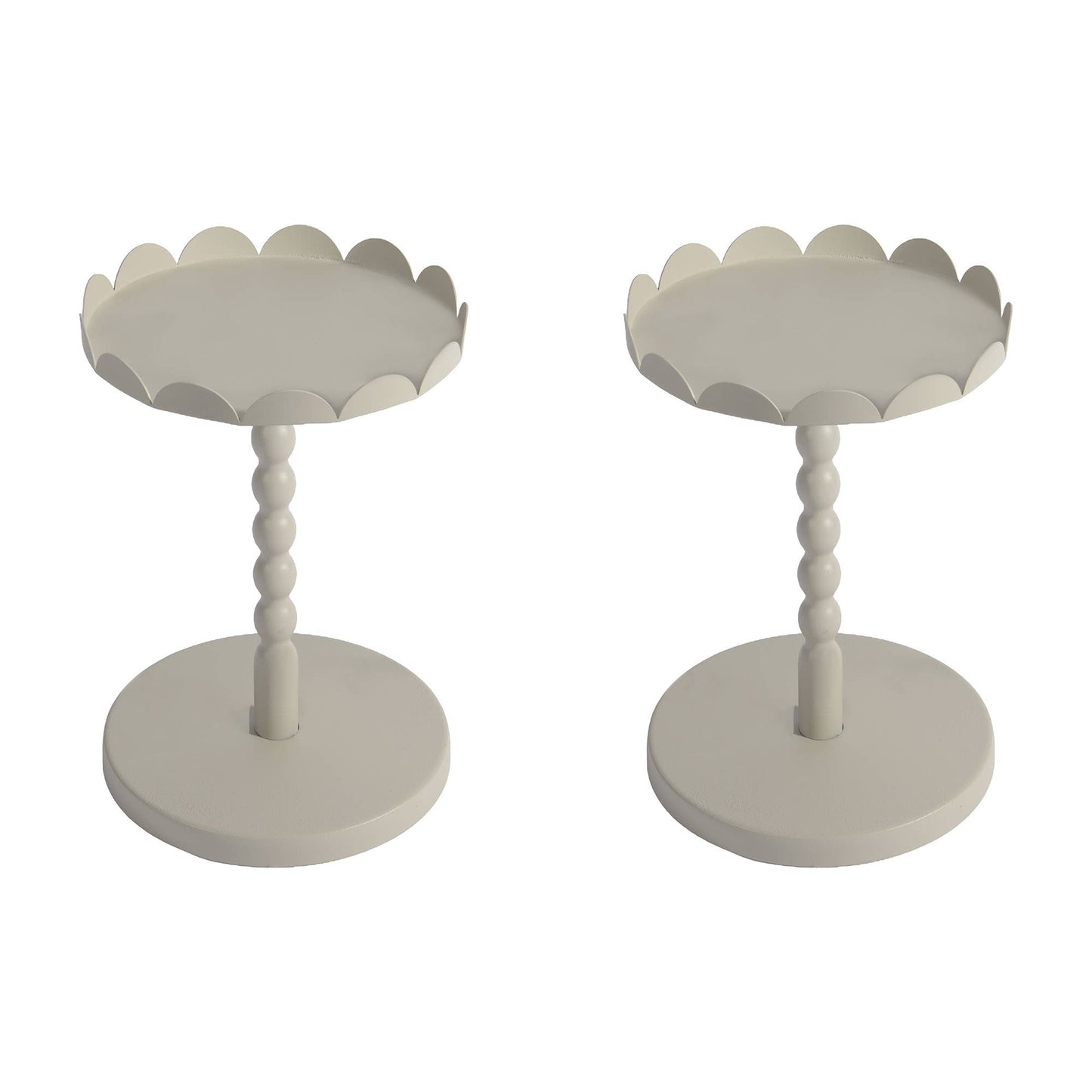 Round Metal Scallop Edge Plant Stand (11.4"H, KD)