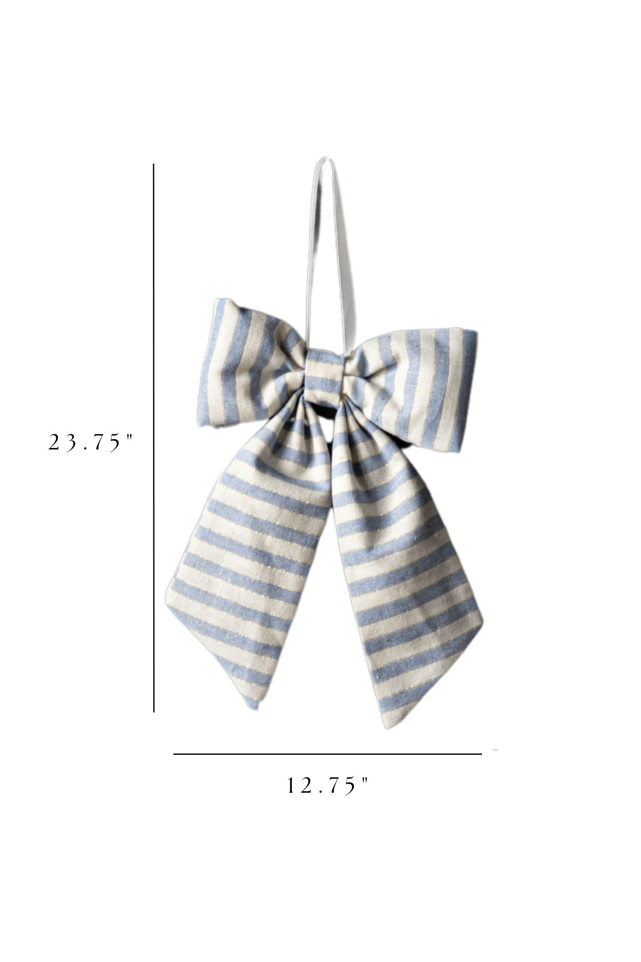 Striped Baby Blue Fabric Bows