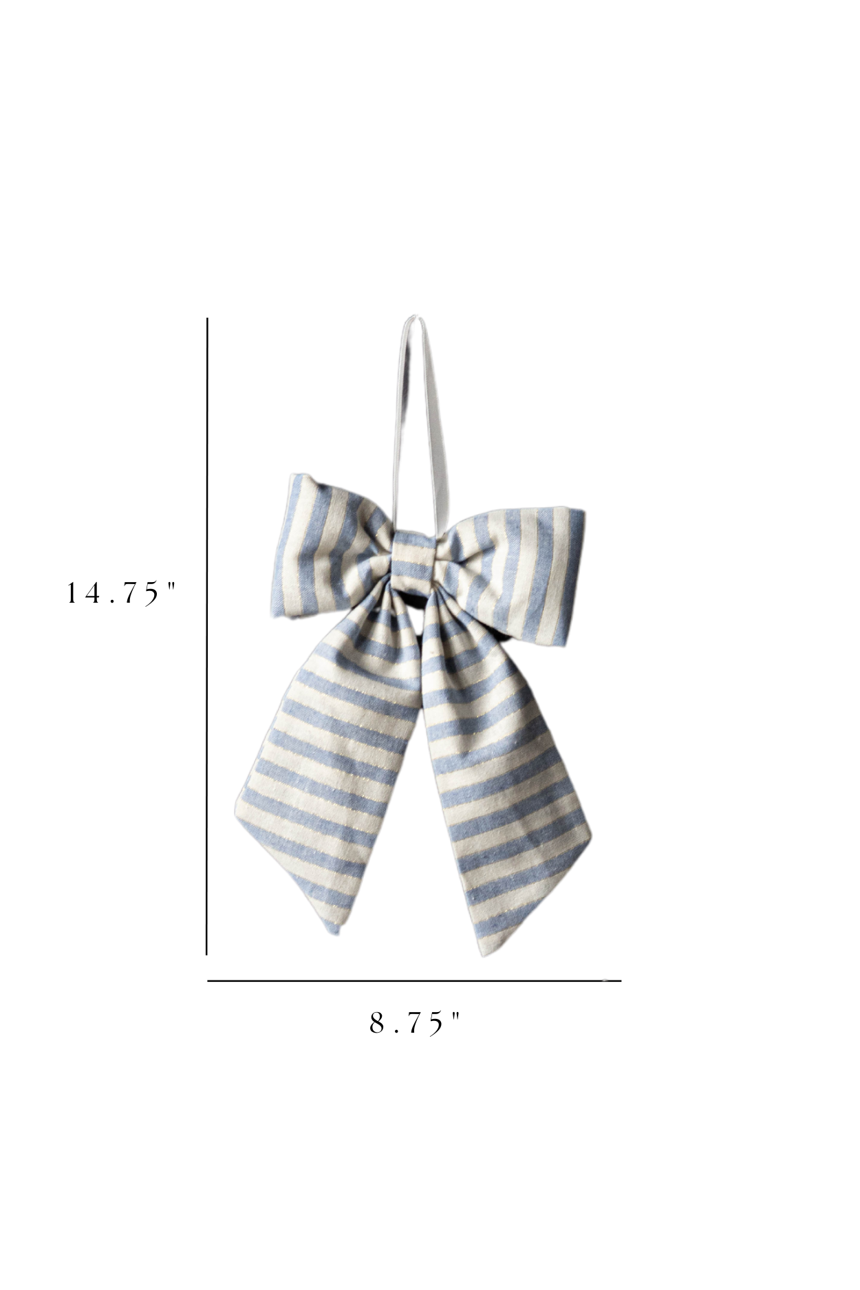Striped Baby Blue Fabric Bows