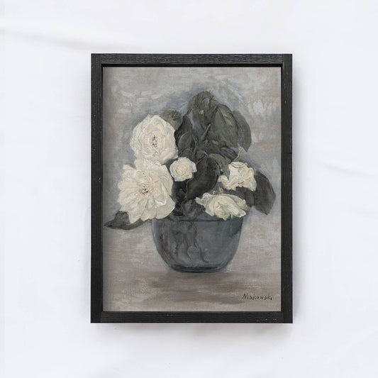 Vintage Flower Print Framed