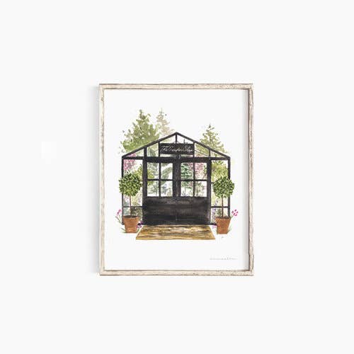 The Garden Shop - watercolour by Emma Allen