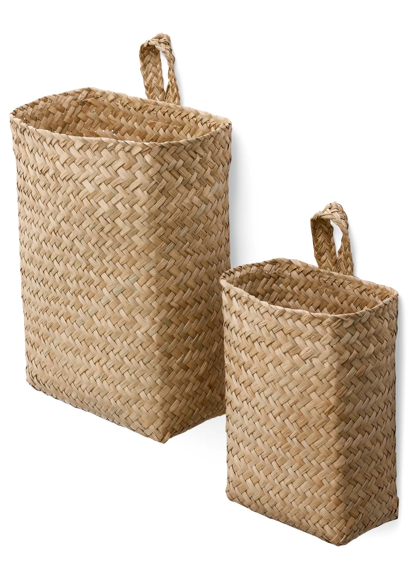 Hanging Seagrass Baskets - set of 2